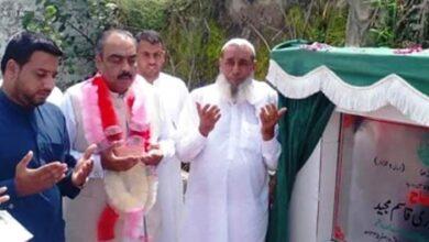 Chakswari, AJK: Chaudhry Qasim Majeed laid the foundation stone of five important roads of Union Council Kanaili