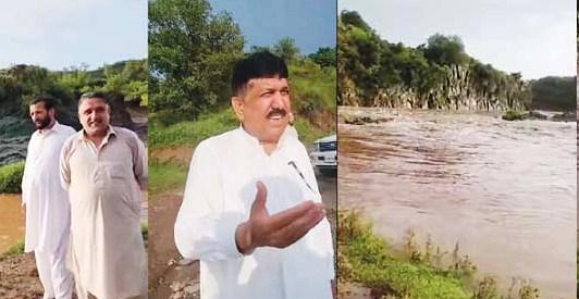 Kahuta: The only land route to Bara village is closed due to severe flooding in Nala Ling