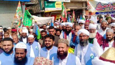 Gujar Khan: Millad was celebrated in Gujar Khan city organized by Central Milad Committee