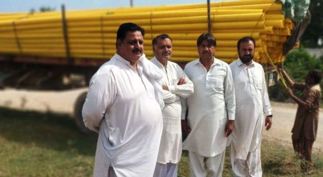 Kallar Syedan: Gas pipes delivered to Choa Khalsa for the gas pipe supply work taking place
