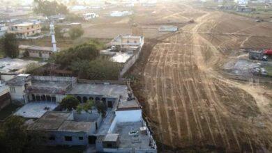 Gujar Khan: Aerial view of Junction of Ring Road and GT Road at village Banth and Mallah