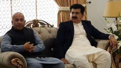 Kallar Syedan: Chairman Senate Muhammad Sadiq Sanjrani visits residence of Zareen Bhatti in Tayal, Doberan Kallan