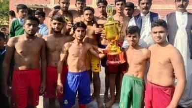 Kallar Syedan: Kabaddi team of Govt High School Kallar Syedan reached the district level competition by winning the tehsil level competition.