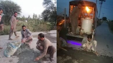 Kallar Syedan: Raja Asim Riaz (PTI) started the renovation of Rawat Kallar Syedan Road owned by Punjab Highway from his own pocket