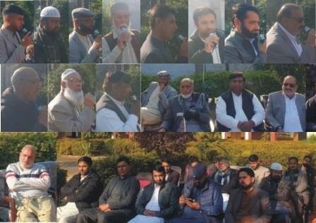 Chakswari, AJK: A Farewell party organized at Government Boys High School, Dhangri Bala for Elementary Teacher Muhammad Haris Sabir and Ch Muhammad Shehzad.
