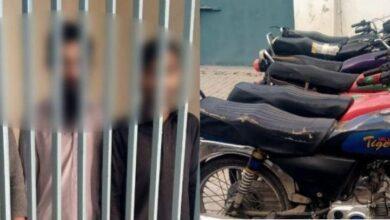 Gujar Khan police action, 03-member bike lifter gang arrested, 06 stolen motorcycles recovered.