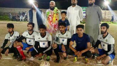 Chakswari, AJK: The first round of the first challenge football tournament organized by Alnoor Welfare Trust bin Dhamali is completed.