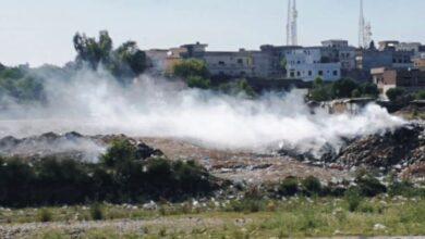 Kallar Syedan: After protests by citizens, the RWMC set rubbish dump on fire instead of disposing of it
