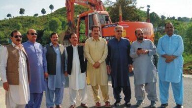 Kahuta: Former MNA Sadaqat Ali Abbasi along with his delegation visited Kohsar Tourism Highway road works
