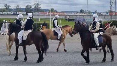 Norway: Teams from Denmark and England participated in tent pegging competitions in Oslo