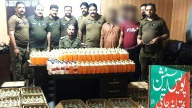 Gujar Khan: Jatli Police Arrest Two Alcohol Suppliers, Seize Large Quantity of Liquor
