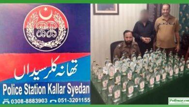 Kallar Syedan: Police Arrests Man with 80 Bottles of Liquor