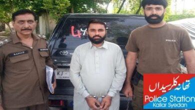 Kallar Syedan: Car Lifter Arrested, Stolen Land Cruiser Recovered by Kallar Syedan Police