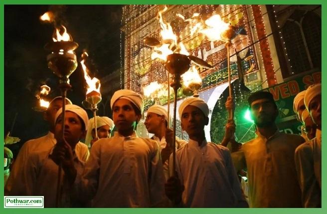 Kallar Syedan: Celebrations of Eid Milad-un-Nabi Held with Torchlight Processions in Kallar Syedan and Surrounding Areas