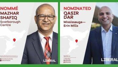 Canada: Ontario Liberal Party Nominates Two Pakistani-Canadian Candidates for Provincial Elections