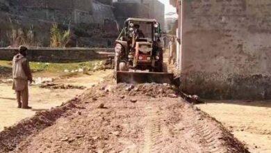 Gujar Khan: Development Work on Streets Begins in Mohalla Qasim Abad, Ward No. 27, Jhanda