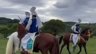 Blackburn, UK: Tent Pegging Competition Held in Great Harwood, UK — Teams from Across Europe Participate