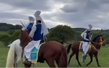 Blackburn, UK: Tent Pegging Competition Held in Great Harwood, UK — Teams from Across Europe Participate