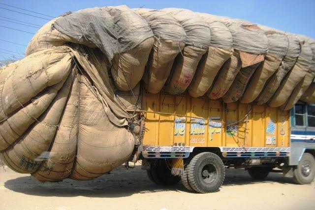 Kallar Syedan; Overloaded Fodder Trucks Continue to Violate Traffic Rules on Rawat-Kallar Road, Authorities Remain Passive