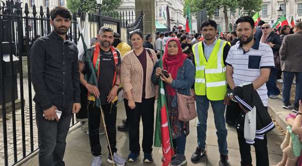 London: Protest at 10 Downing Street, Haqeeqi Azadi Team Birmingham Joins Demonstration