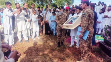 Kallar Syedan: Lance Naik Raja Muhammad Waseem from Kallar Syedan Laid to Rest with Full Military Honors