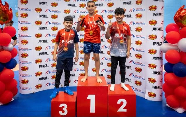 London: 10-Year-Old Rayn Khan from Gujar Khan Wins Gold Again at SLAM Birmingham 2025 Wrestling Championship