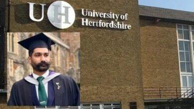 London; Talha Gulfam from Kallar Syedan Graduates from University of Hertfordshire, UK