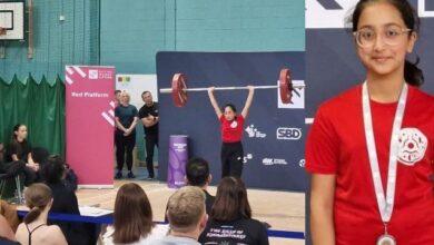 London: 11-Year-Old Hafsa Hussain from Kallar Syedan Wins Silver at British Junior Weightlifting Championship