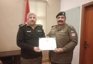 Rawat: Outstanding Officer Raja M Sarfraz of Chak Mirza Honored with Commendation Certificate