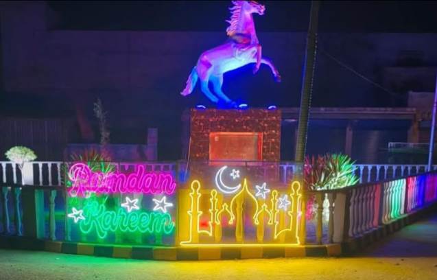 Kallar Syedan Shines with Festive Lights During Ramadan