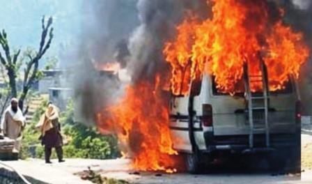 Kahuta: Shift Van Catches Fire Near Sore, Kahuta; Teachers Remain Safe