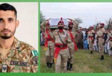 Gujar Khan: Naib Subedar Asim Kiani Shaheed given full military honours at the namaz e janaza