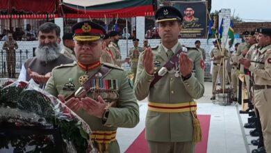 Gujar Khan: Maj Gen Umar Maqbool Pays Tribute to Nishan-e-Haider Recipient Sawar Muhammad Hussain Shaheed Gujar Khan: Maj Gen Umar Maqbool Pays Tribute to Nishan-e-Haider Recipient Sawar Muhammad Hussain Shaheed