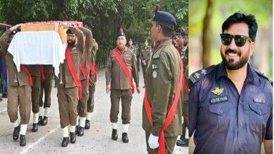 Dodilli, Kallar Syedan; Funeral Prayers Held for Martyred Sub-Inspector Adnan Ghayoor