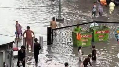 Rawalpindi and Islamabad turned roads into streams