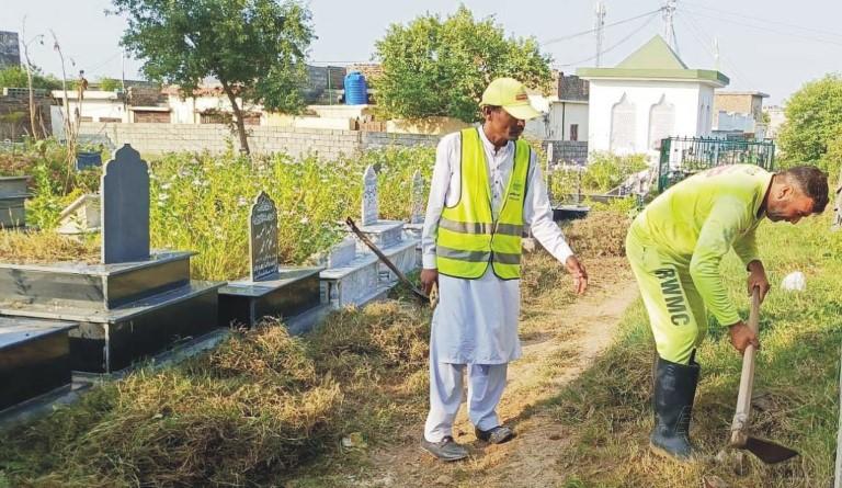 Kahuta; Special Cleaning Drive Underway at Graveyards Under Suthra Punjab Initiative Kahuta; Special Cleaning Drive Underway at Graveyards Under Suthra Punjab Initiative